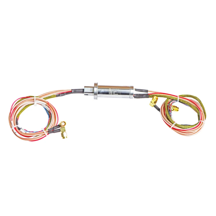 DHS020-9 high frequency conductive slip ring diameter 20mm 9 channels — rf rotary joints and coax slip rings manufactured by INGIANT