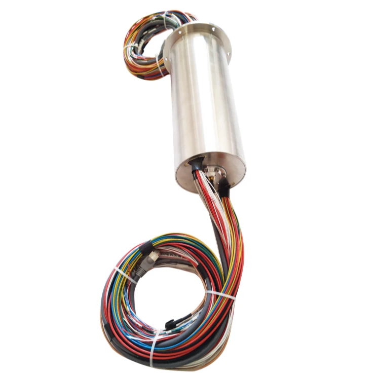 DHS105-76-2S High frequency slip ring 105mm with 2 channel high frequency rotary joint and 76 channels electric signal, view 2