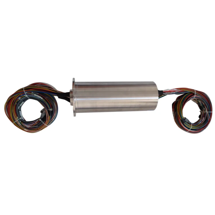 DHS105-76-2S High frequency slip ring 105mm with 2 channel high frequency rotary joint and 76 channels electric signal, view 3