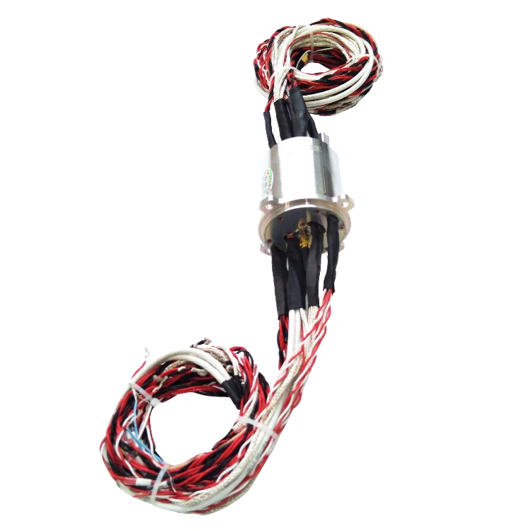 DHS055-49-1S Ingiant 55mm high frequency slip ring with 1 channel high frequency rotary joint and electric signal — rf rotary joints and coax slip rings manufactured by INGIANT