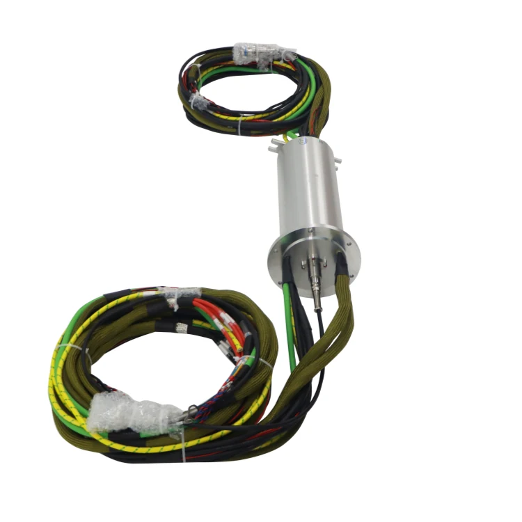 DHS099-51-4F Customized 4-channel high precision military quality optoelectronic slip ring, view 2