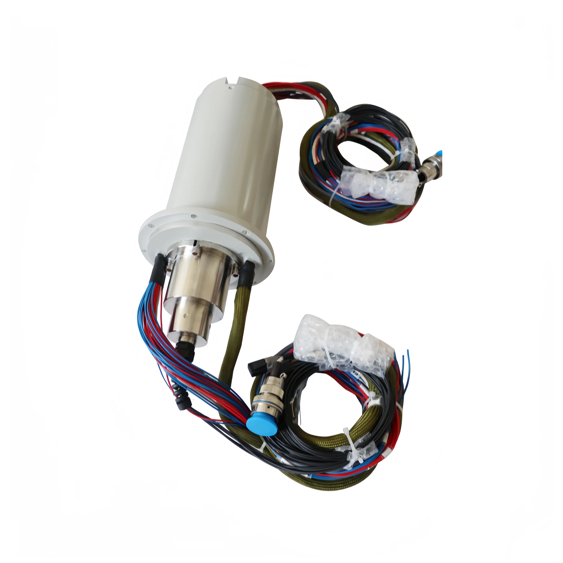 DHS130-56-5F high precision photoelectric slip ring combination 5 optical fibers and 56 electrical channels — hybrid slip rings manufactured by INGIANT