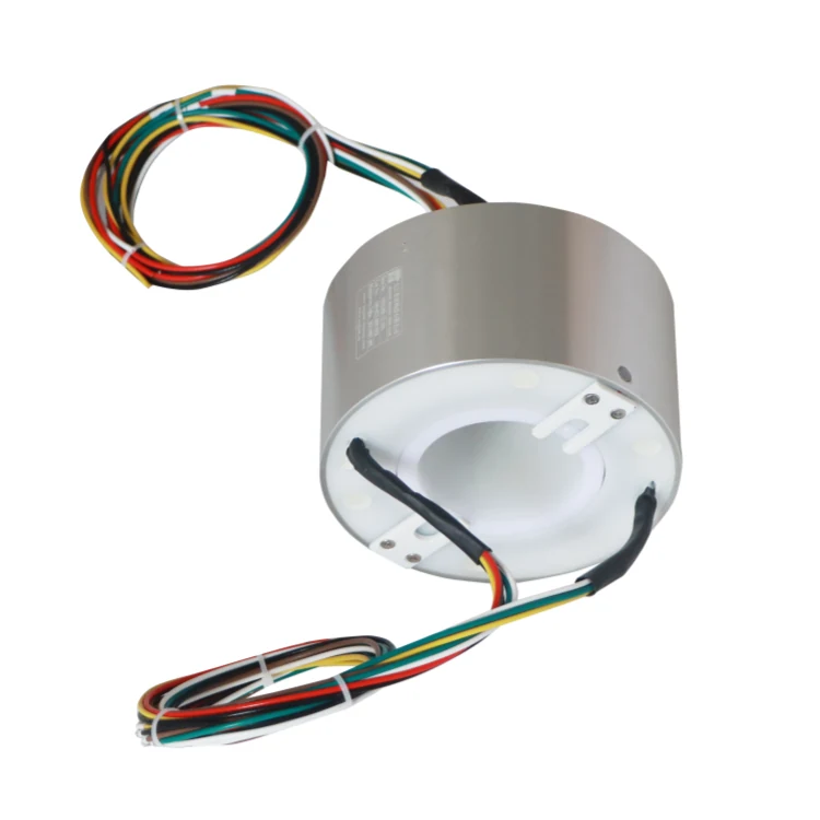 DHK060-12-10A standard inner diameter 60mm series hollow shaft conductive slip ring 12channels 10A/channel — through bore slip rings manufactured by INGIANT