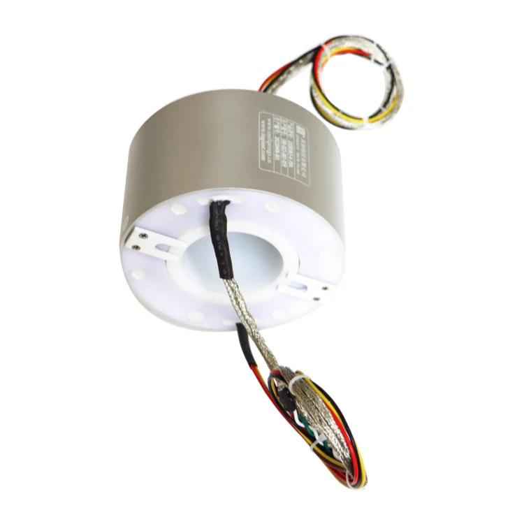 DHK065-6-10A hollow shaft conductive slip rings 6channels 10A for drying equipment — through bore slip rings manufactured by INGIANT