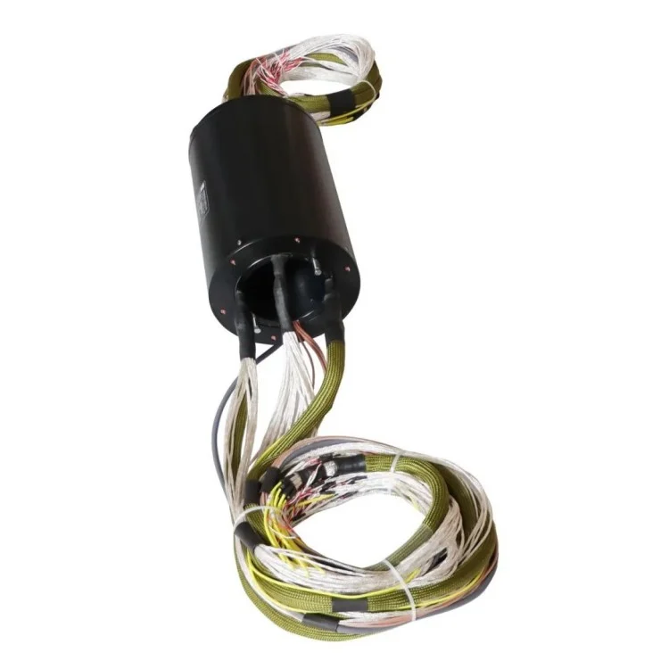 DHK090-100 standrad series hollow shaft slip rings 90mm 100 channels — through bore slip rings manufactured by INGIANT