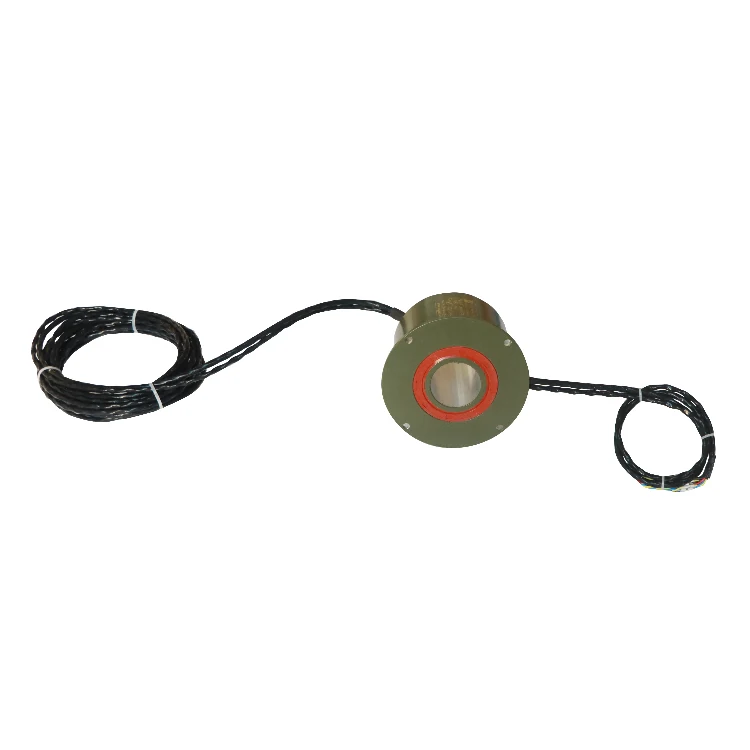 DHK044F-10-002 Custom military quality hollow shaft waterproof slip rings 10 channels, view 3