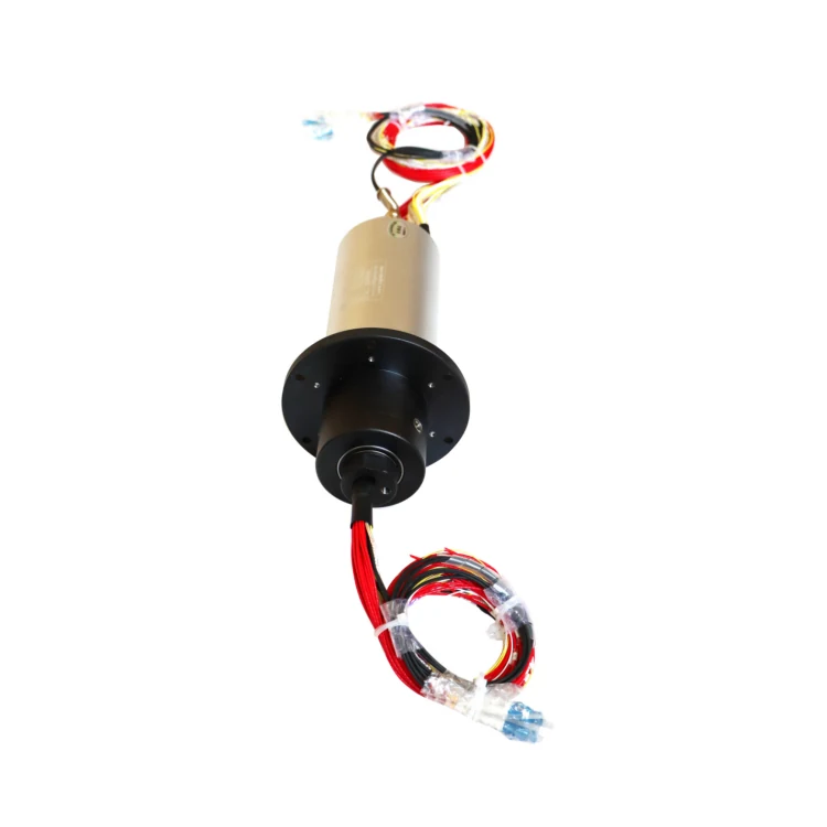 DHS078-46-3F-1Q Non-standard customized hybrid slip ring combination 3-way optical fiber and 1-way pneumatic, view 2