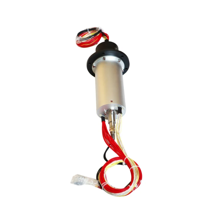 DHS078-46-3F-1Q Non-standard customized hybrid slip ring combination 3-way optical fiber and 1-way pneumatic — hybrid slip rings manufactured by INGIANT