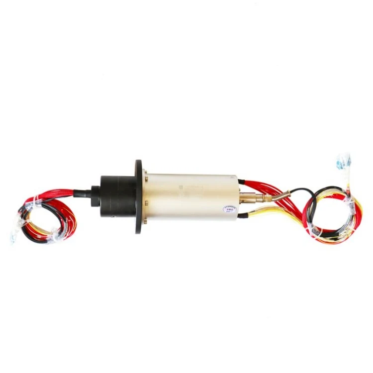 DHS078-46-3F-1Q Non-standard customized hybrid slip ring combination 3-way optical fiber and 1-way pneumatic, view 3