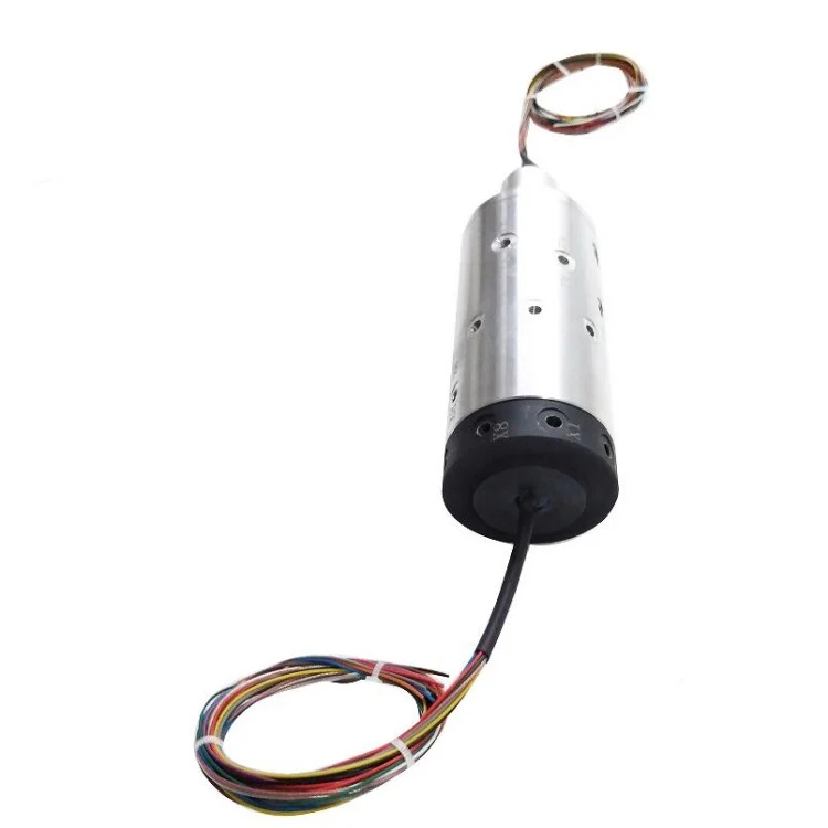 DHS055-12-2A-8Q Hybrid slip rings 12channels 2A including 8 channels pneumatic — hybrid slip rings manufactured by INGIANT
