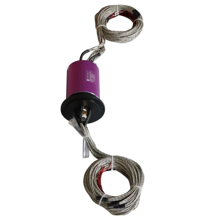 DHS078-35-2A-1Q Hybrid slip rings combined 35 electrical channels and 1 pneumatic channel — pneumatic and liquid slip rings manufactured by INGIANT