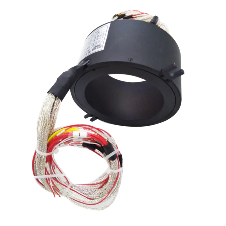 DHK090-21 Hybrid slip rings for power, signal and ethernet hole diameter 90mm with hollow shaft, view 3