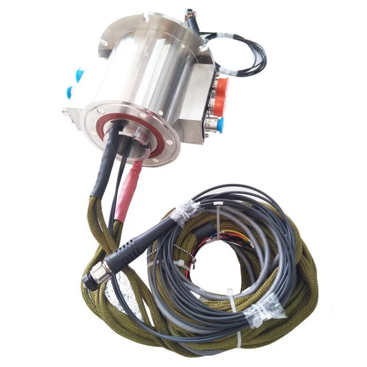 Hybrid slip rings combination 28 electrical channels combination 2-way single-mode fiber — fiber optic rotary joints manufactured by INGIANT