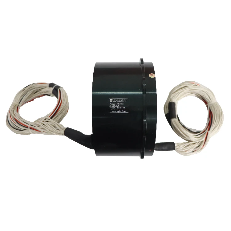 DHK143-35 ID143mm through hole slip rings have 35 electrical channels used for automatic potting machines, view 2