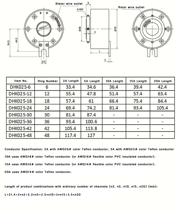 Ingiant 25mm through bore slip ring, view 4