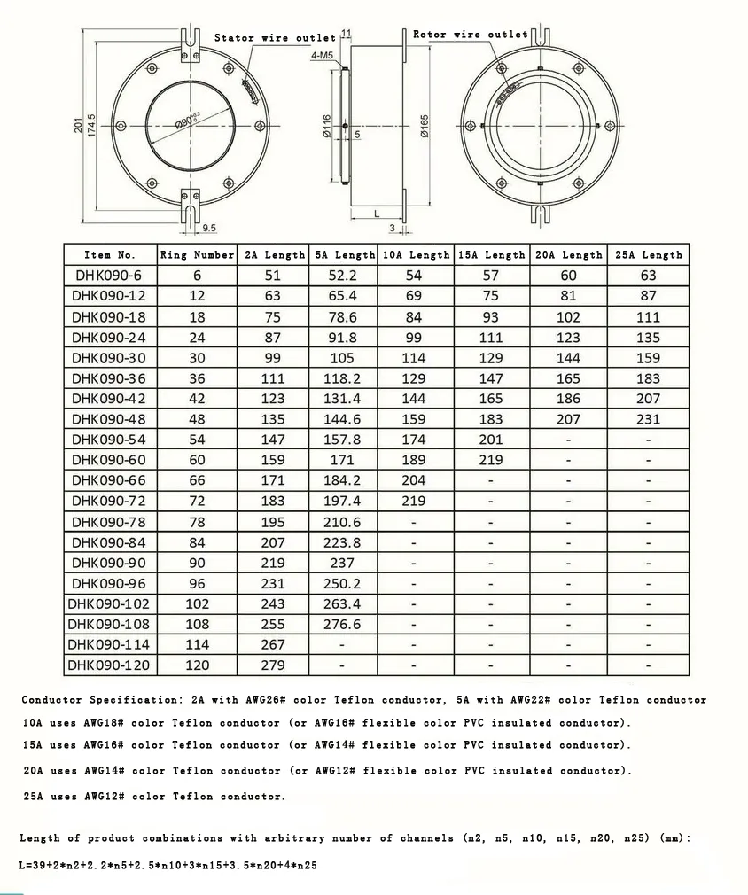 Ingiant 90mm through hole slip ring, view 2