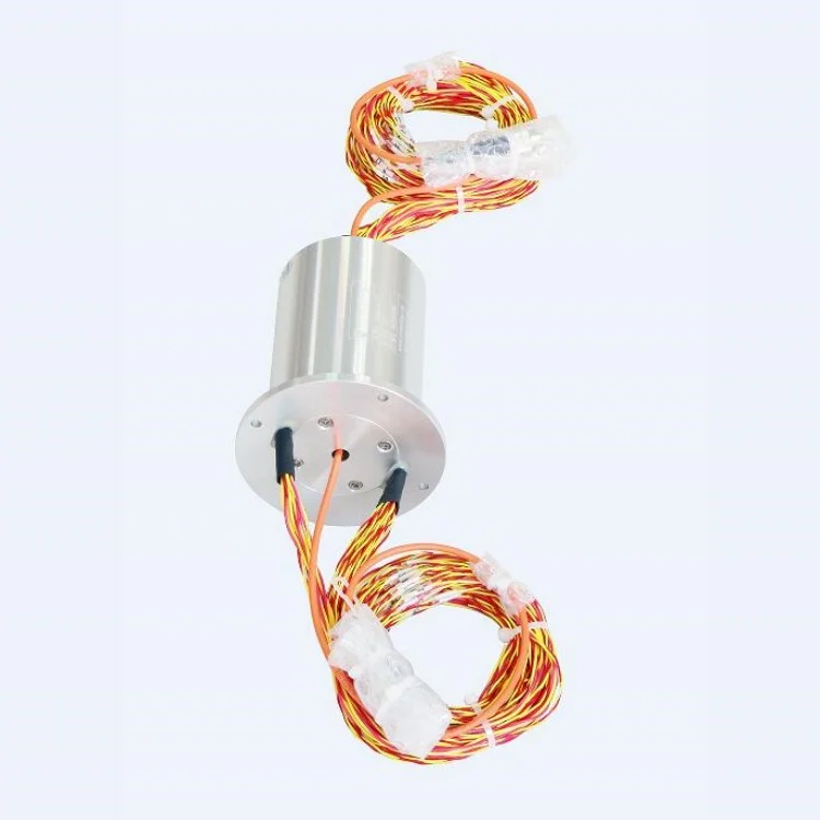 Ingiant capsulated slip rings 65mm 48 channels with 1 fiber optic — capsulated slip rings manufactured by INGIANT