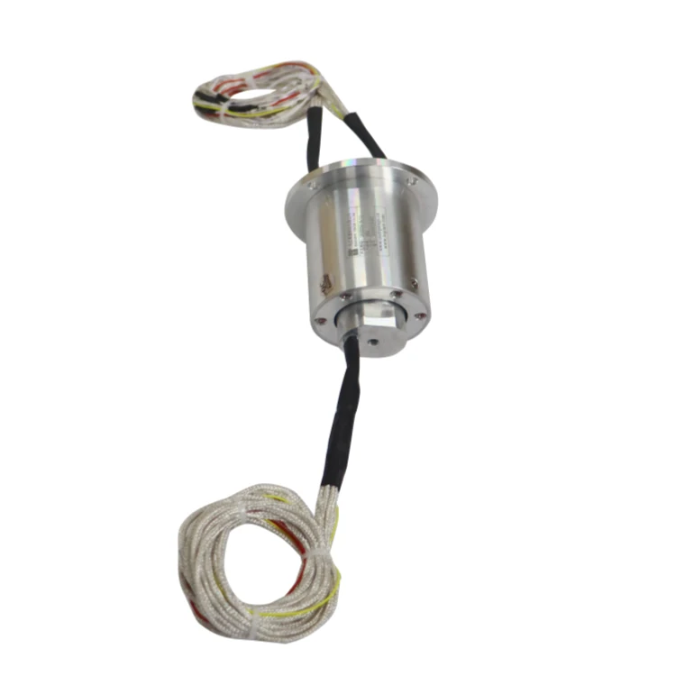 DHS050-16-1Q Ingiant gas-electric slip ring out diameter 50mm with1 channel rotary joint + 16 channels power/signal, view 3