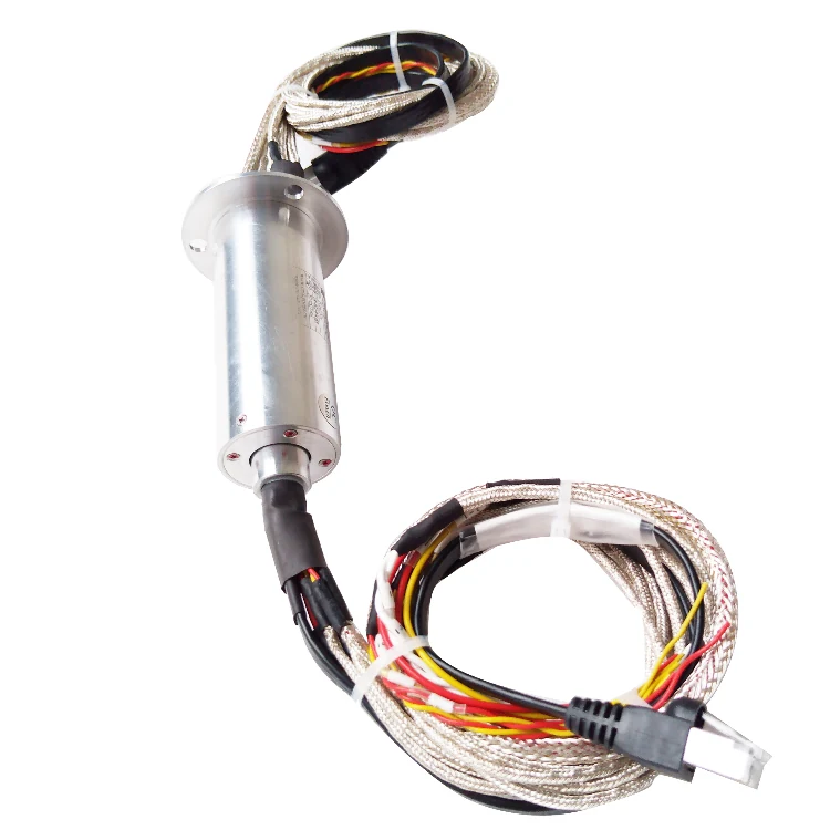 Ingiant Gigabit Ethernet slip ring outer diameter 32mm with 1 channel Gigabit Ethernet signal — customized slip rings manufactured by INGIANT
