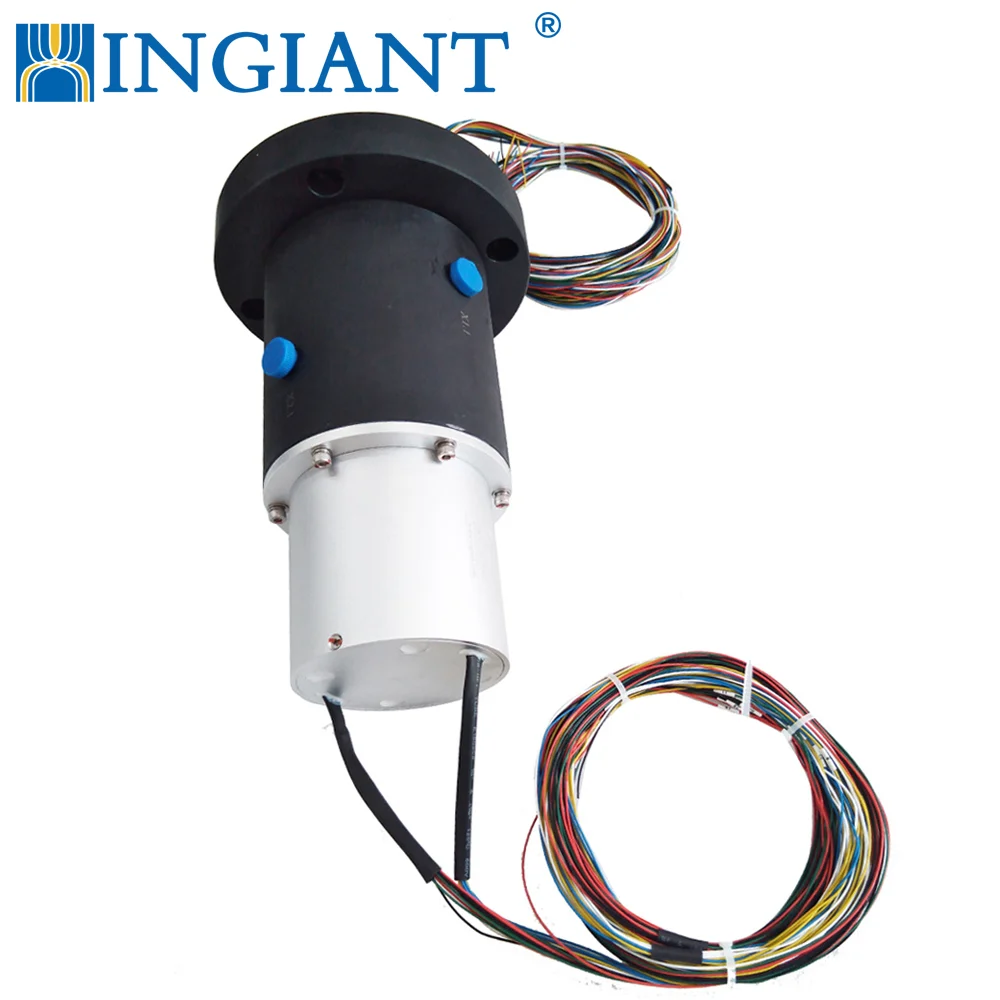 Ingiant hybrid slip ring for gas liquid and electric transfer — hybrid slip rings manufactured by INGIANT