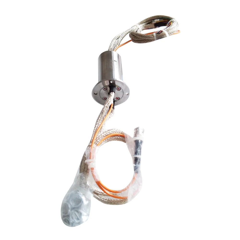 Ingiant hybrid slip rings 25channels combine 1 channel fiber optic, view 3