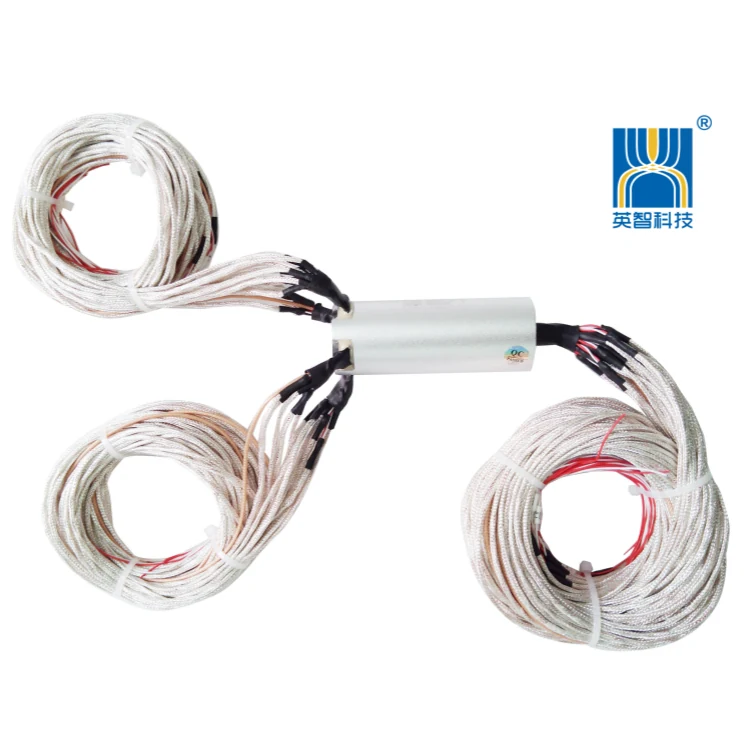 DHS032-64 Ingiant Industrial bus slip ring outer diameter 32mm 64 channels electric signal used for Lithium battery equipment — capsulated slip rings manufactured by INGIANT
