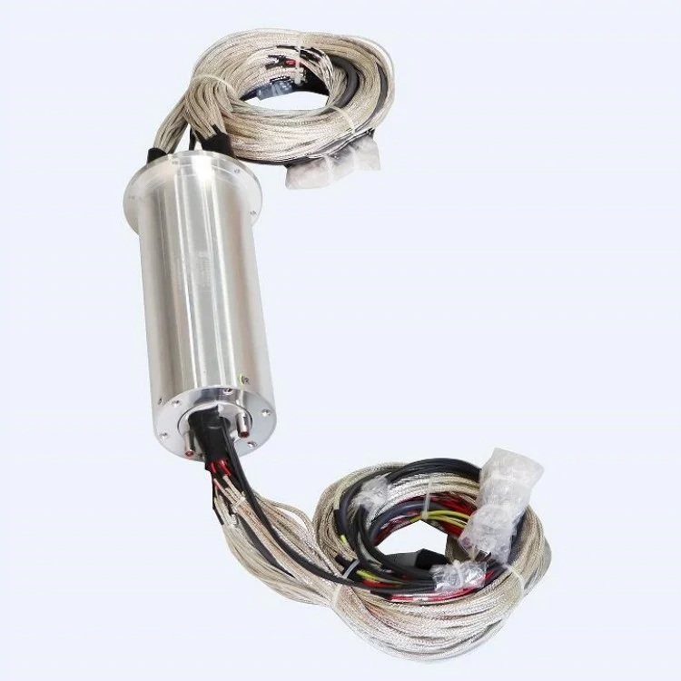Ingiant non-standard customization hybrid slip ring 85mm 63channels with 4 fiber optic, view 3