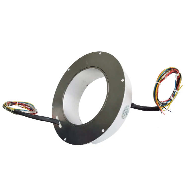 DHK108-8 Ingiant Pancake slip ring inner hole 108mm 8 channels with flat large diameter for heavy equipment towers, view 2