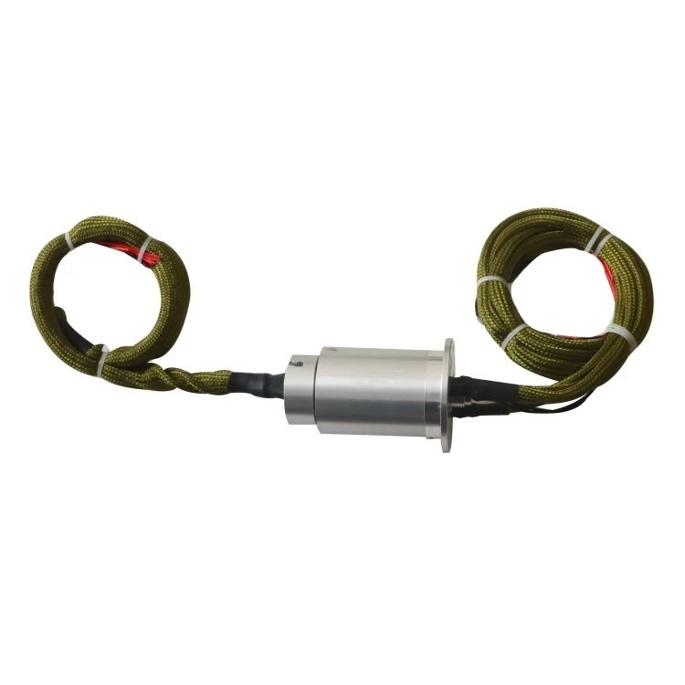 DHS055-11-2F Ingiant Photoelectric Slip Ring OD 55mm with 2 channels optical fiber and 11 channels power, view 2