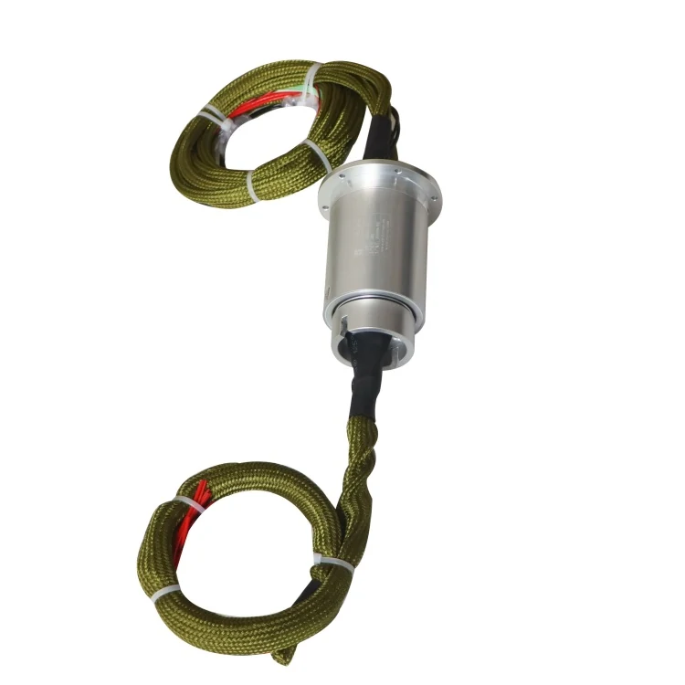 DHS055-11-2F Ingiant Photoelectric Slip Ring OD 55mm with 2 channels optical fiber and 11 channels power, view 3