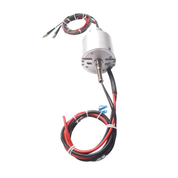 DHS082-2-30A-2F-LX Ingiant Photoelectric slip ring with 2-channel optical fiber and 2 channels 30A power, view 2