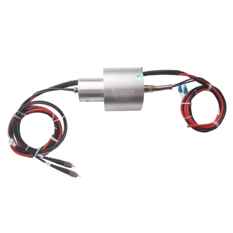 DHS082-2-30A-2F-LX Ingiant Photoelectric slip ring with 2-channel optical fiber and 2 channels 30A power — fiber optic rotary joints manufactured by INGIANT