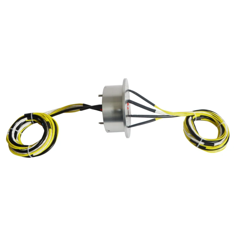 DHS110-22-2S Ingiant RF Slip Ring 110mm solid shaft with 2 channels RF signal and 22 channels power, view 2