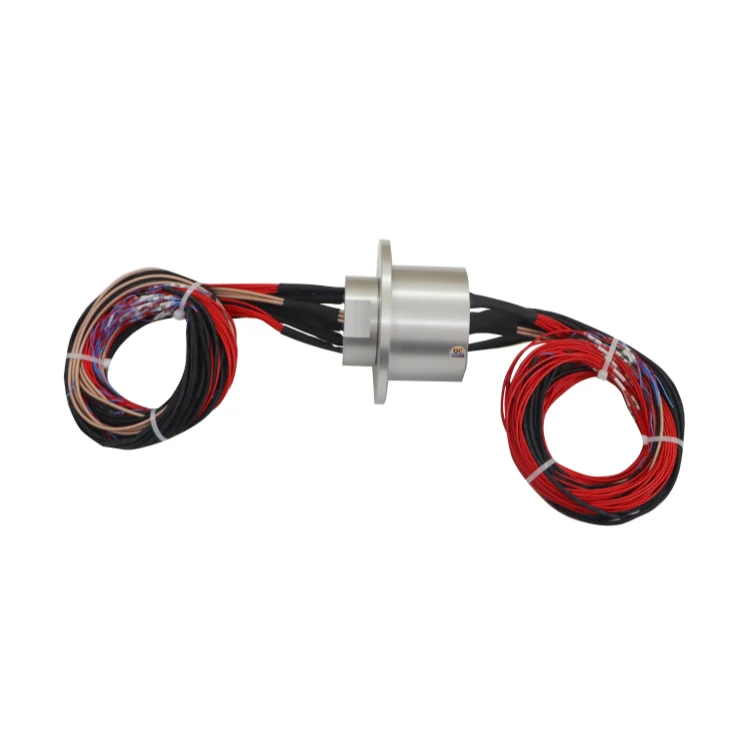 DHS070-54-002 Ingiant Rotor flange slip ring outer diameter 70mm with 54 channels power and signal, view 3