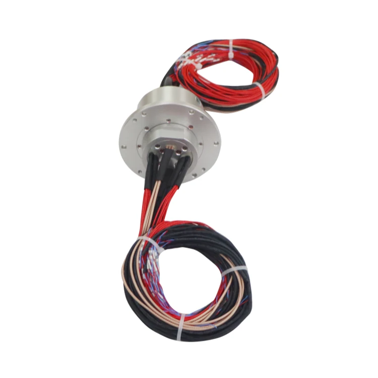 DHS070-54-002 Ingiant Rotor flange slip ring outer diameter 70mm with 54 channels power and signal, view 2