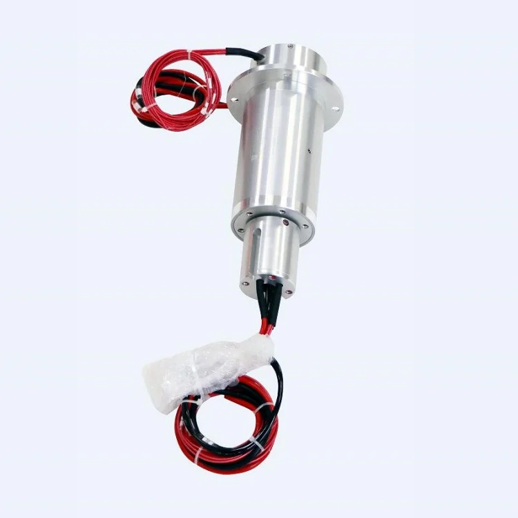 Ingiant space-saving capsulated slip rings 7 channels with 2 fiber optic for Robots — hybrid slip rings manufactured by INGIANT