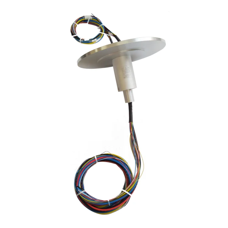 DHS048-18 Ingiant Stator flange slip ring out diameter 48mm with 8 channels power and 10 channels signal, view 3