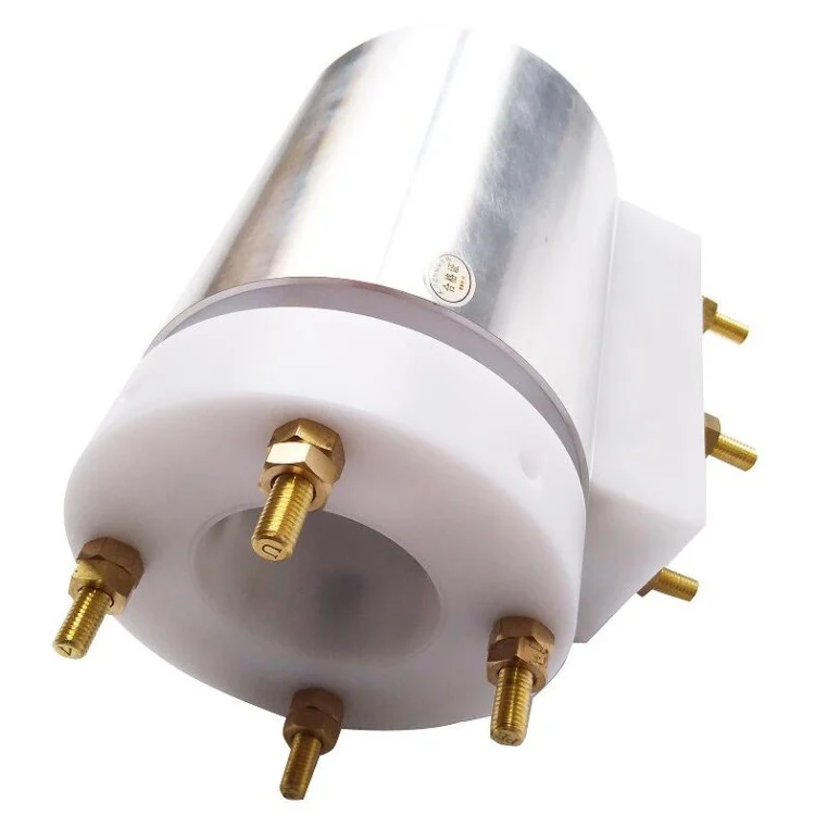 DHK075-4-100A Customized large current through hole slip ring ID 75mm 4 rings 100A for Port machinery — customized slip rings manufactured by INGIANT