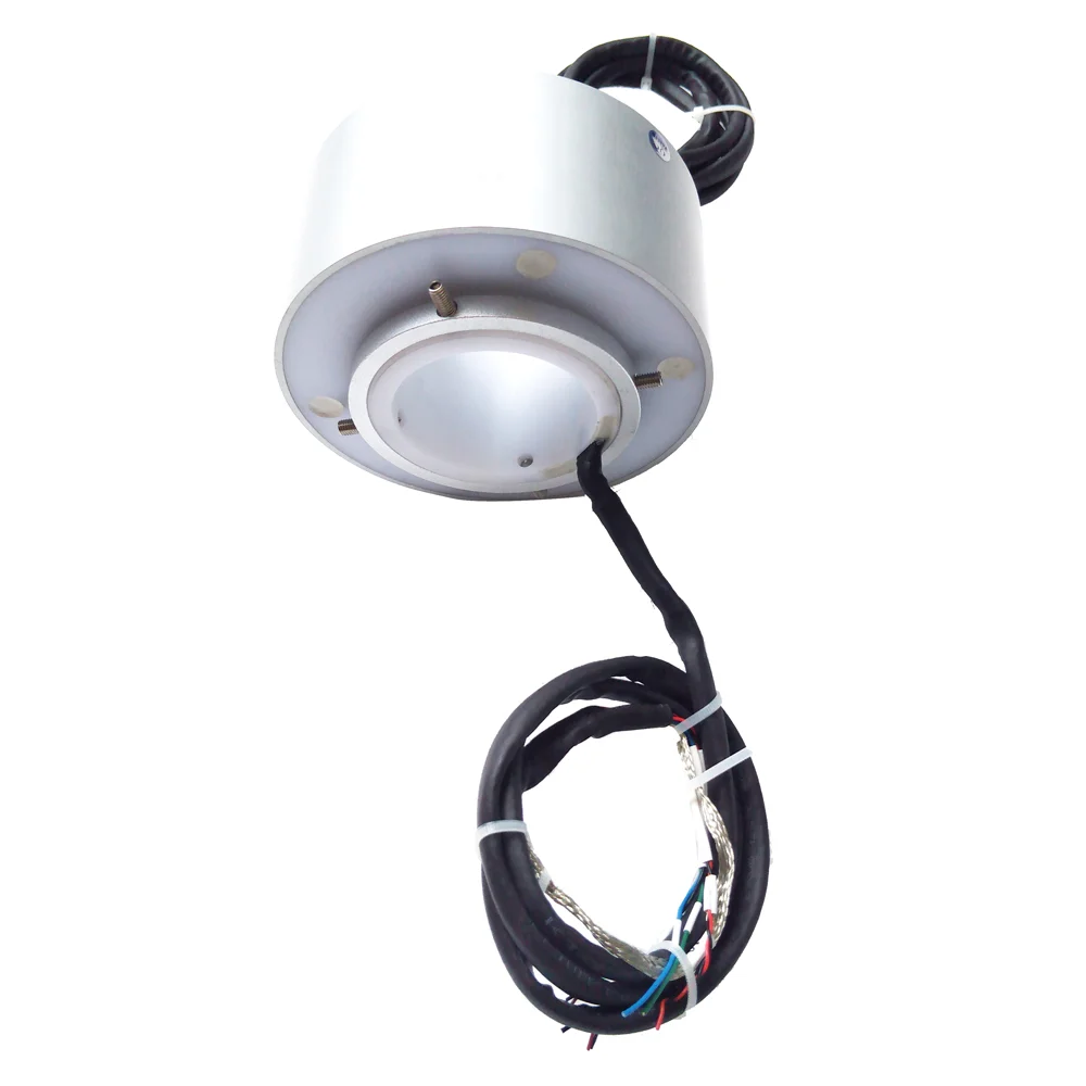 Long life span 60mm Hollow shaft slip ring electrical current collector ring — through bore slip rings manufactured by INGIANT