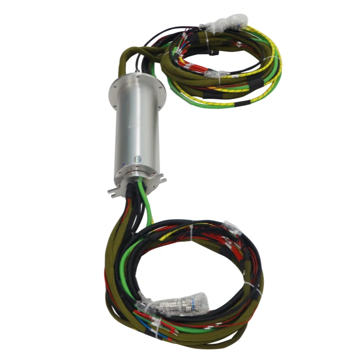 DHS040-31-1F Optoelectronic slip ring optoelectronic rotary joint with an outer diameter of 56mm — fiber optic rotary joints manufactured by INGIANT