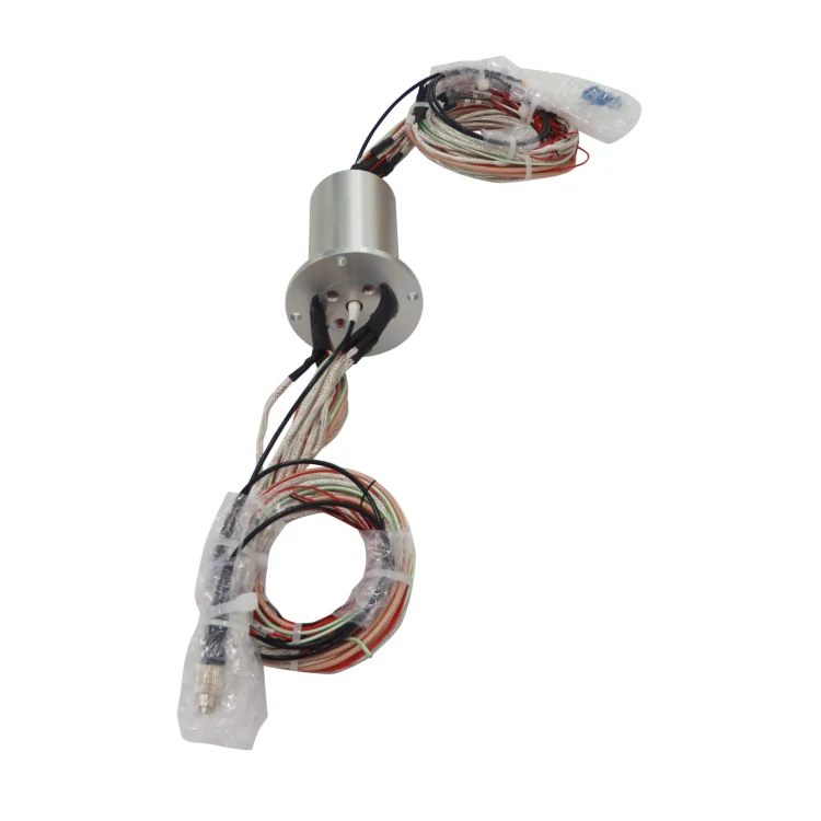 DHS040-31-1F Optoelectronic slip ring optoelectronic rotary joint with an outer diameter of 56mm, view 2