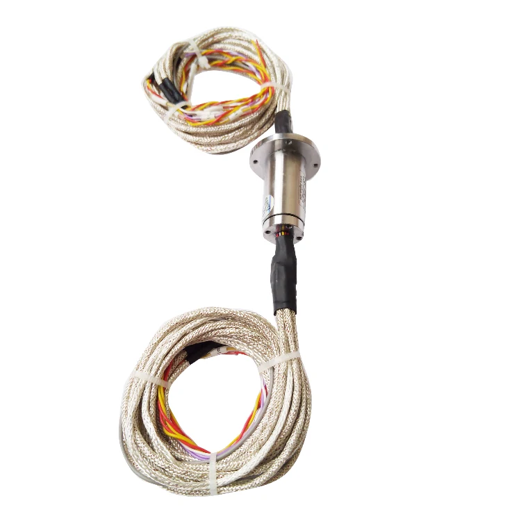 DHS016-16 Ingiant Miniature slip ring out diameter 16mm 16channels electric signal flange connection, view 2