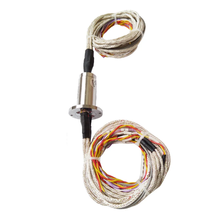 DHS016-16 Ingiant Miniature slip ring out diameter 16mm 16channels electric signal flange connection — capsulated slip rings manufactured by INGIANT