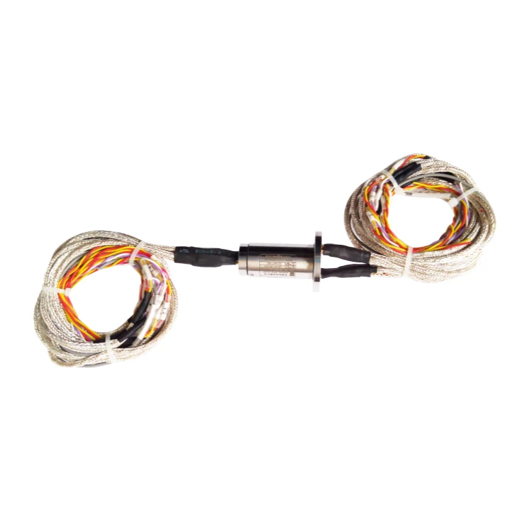 DHS016-16 Ingiant Miniature slip ring out diameter 16mm 16channels electric signal flange connection, view 3