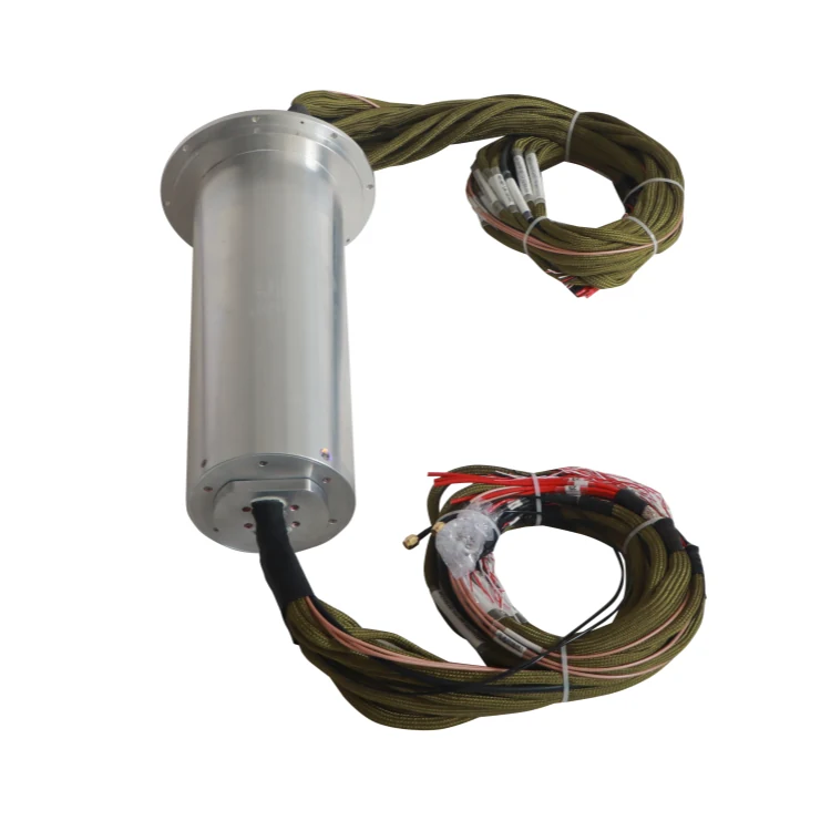 DHS118-131-2F Optoelectronic rotary joint combines two-channel optical fiber, multi-channel communication signals and power, view 2