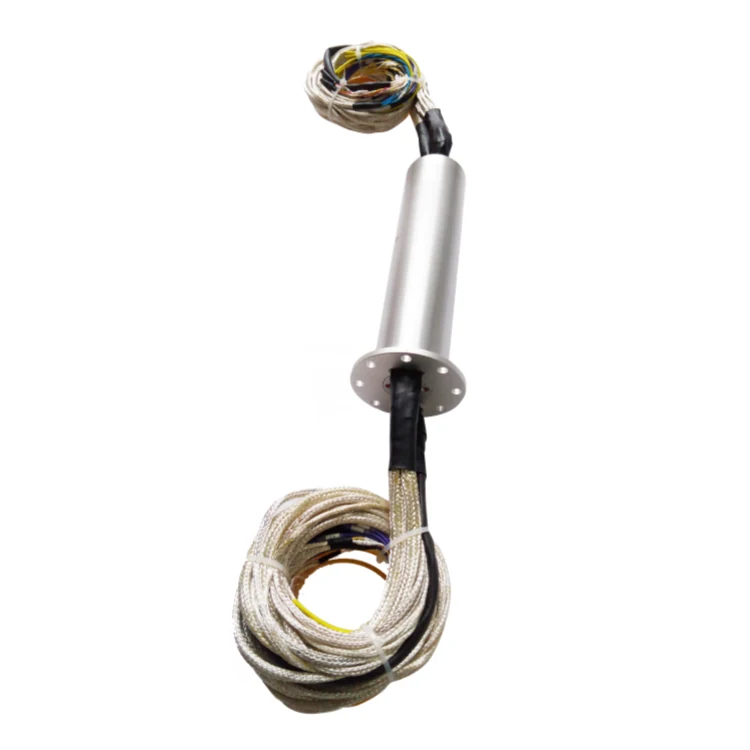 DHS050-39-1F Ingiant out diameter 50mm optoelectronic slip ring transmission 1 optical fiber and 39 electrical channels — fiber optic rotary joints manufactured by INGIANT