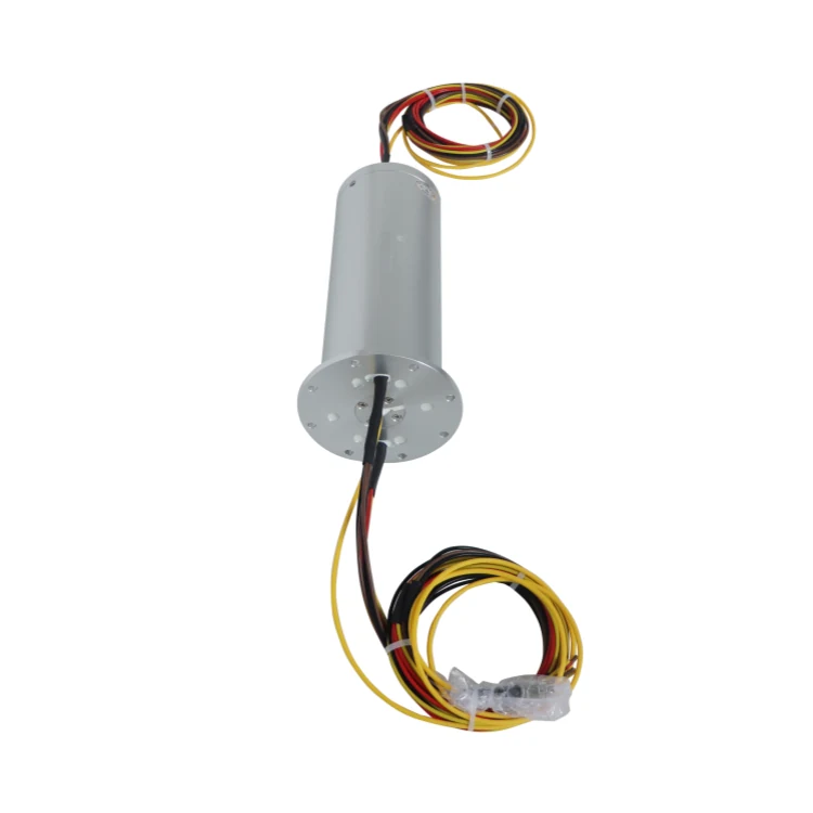 DHS080-4-30A-1F single-channel optoelectronic slip ring with outer diameter 80mm, 4 channels 30A — fiber optic rotary joints manufactured by INGIANT