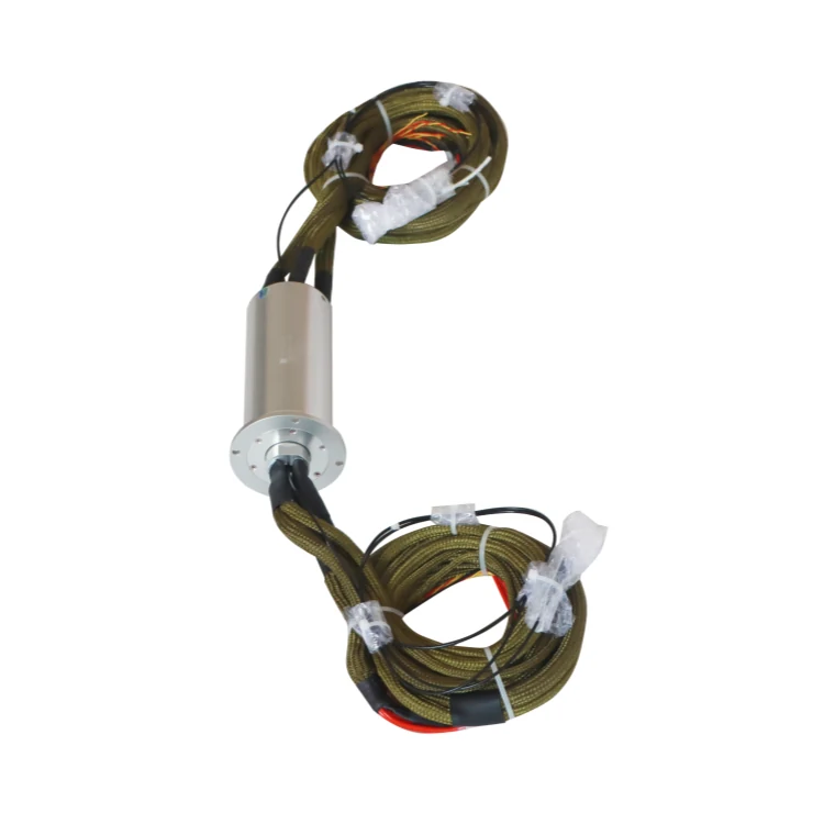 DHS058-40-1F Non-standard customized military optoelectronic slip ring 40 channels electrical combination 1 channel optical fiber, view 3