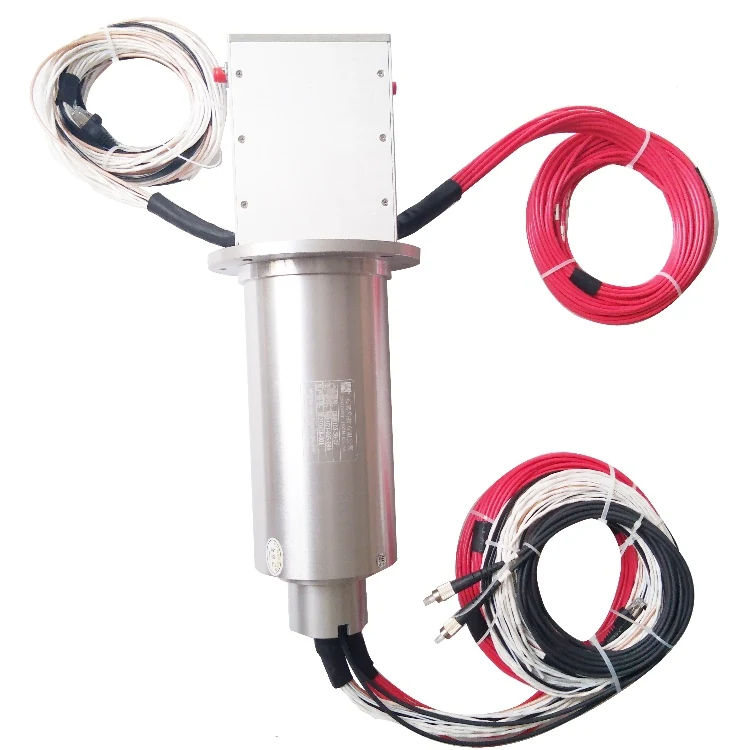 DHS105-50-2F optoelectronic slip ring with 2 channels fiber optic,gigabit network and video signal — fiber optic rotary joints manufactured by INGIANT