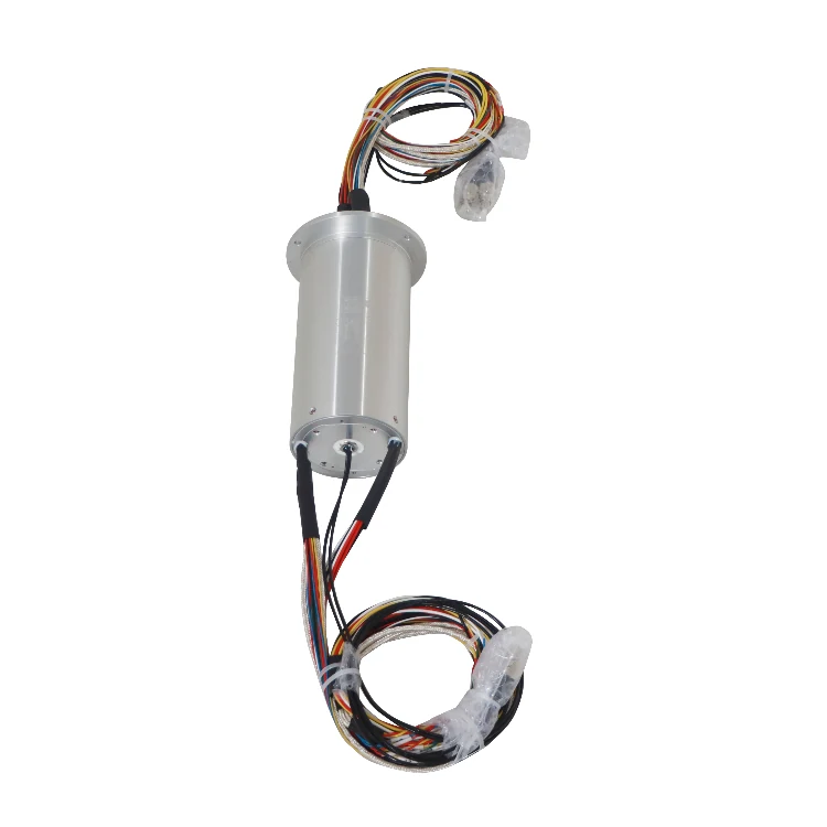 DHS070-36-2F Optoelectronic slip ring 70mm includes 2 optical fibers and 36 electric power channels, view 2